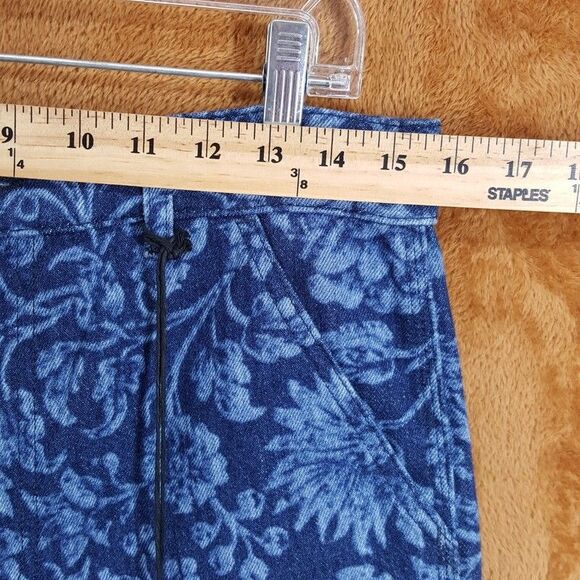 ROY ROGERS DAVES NEW YORK Jeans Mens Sz 30 Blue Floral Carpenter STATEMENT $185 - Picture 8 of 11